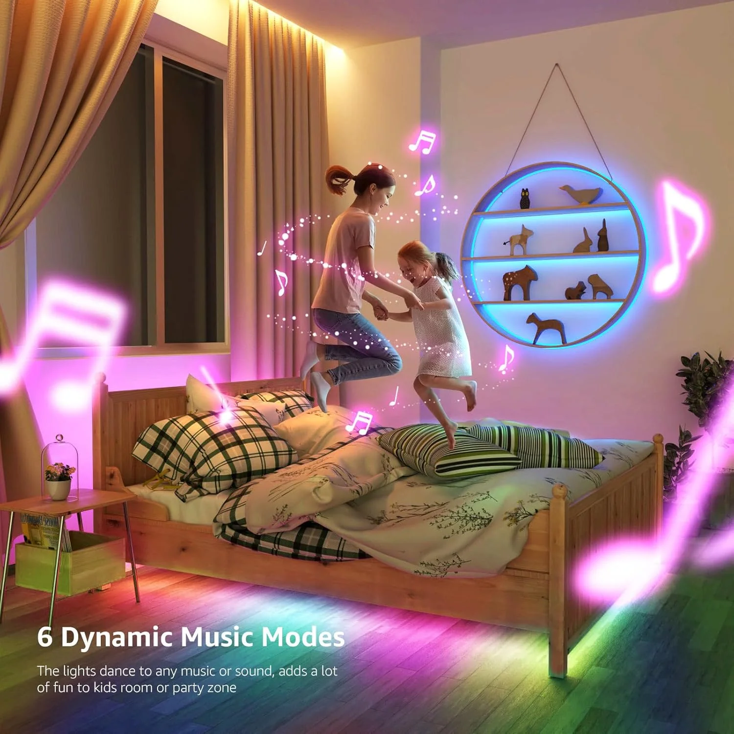 32.8ft RGB LED Strip Lights, 5050 LED Color Changing LED Tape Light with 44 Key Remote - Image 8