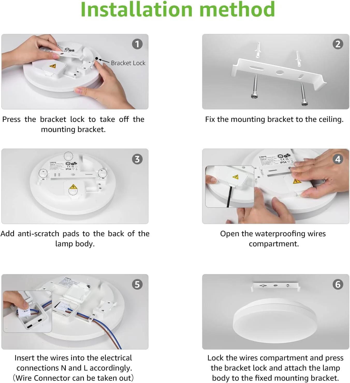 LE Flush Mount LED Ceiling Light for Bathroom - Image 8