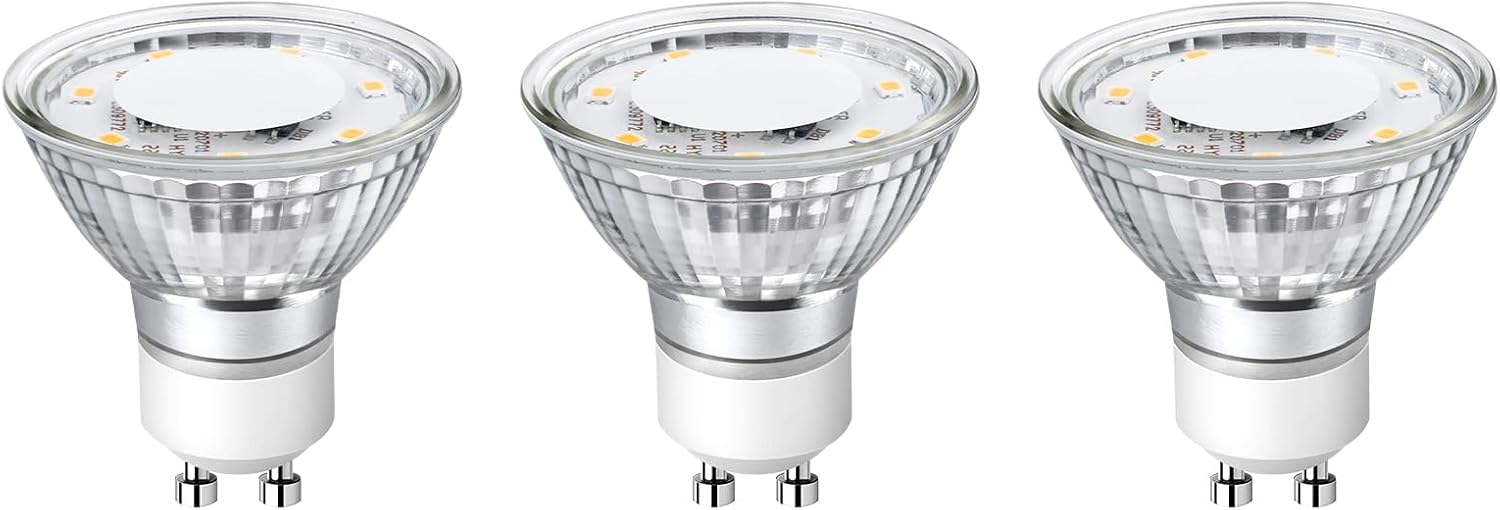 Lepro GU10 LED Light Bulbs, Non-Dimmable, 4W (35W Equivalent), 2700K Warm White, 100° Flood Beam
