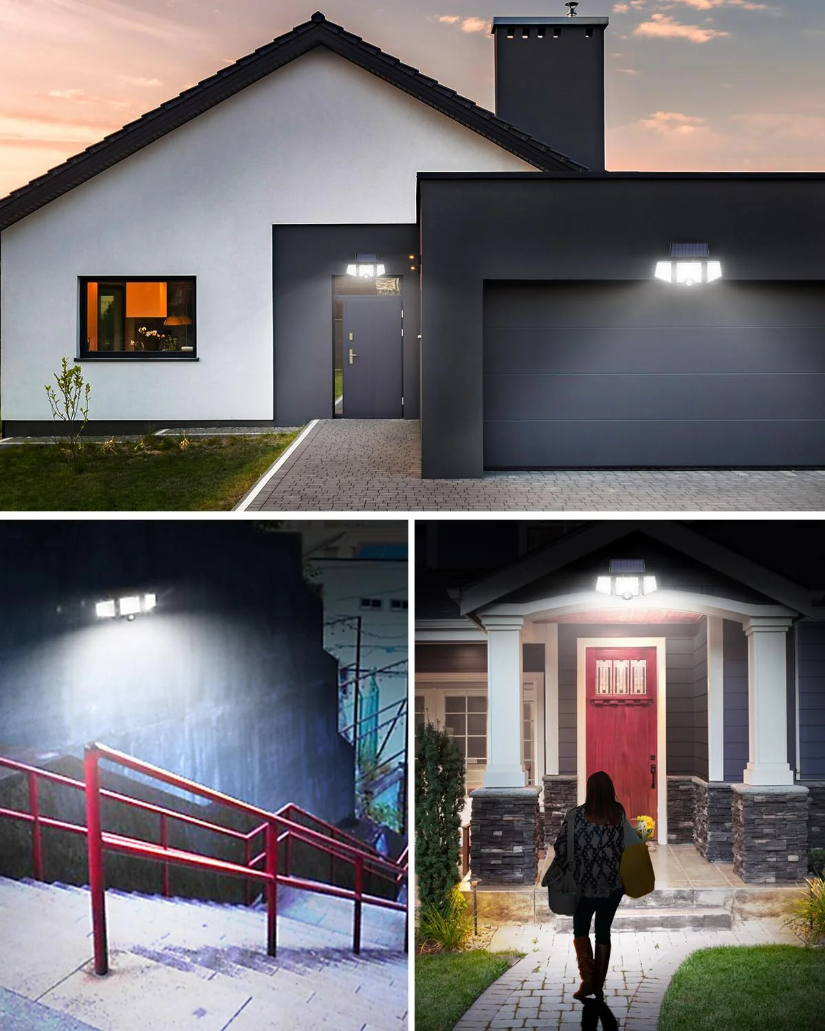 LE Solar Motion Sensor Flood Lights Outdoor - 1000LM - Image 7