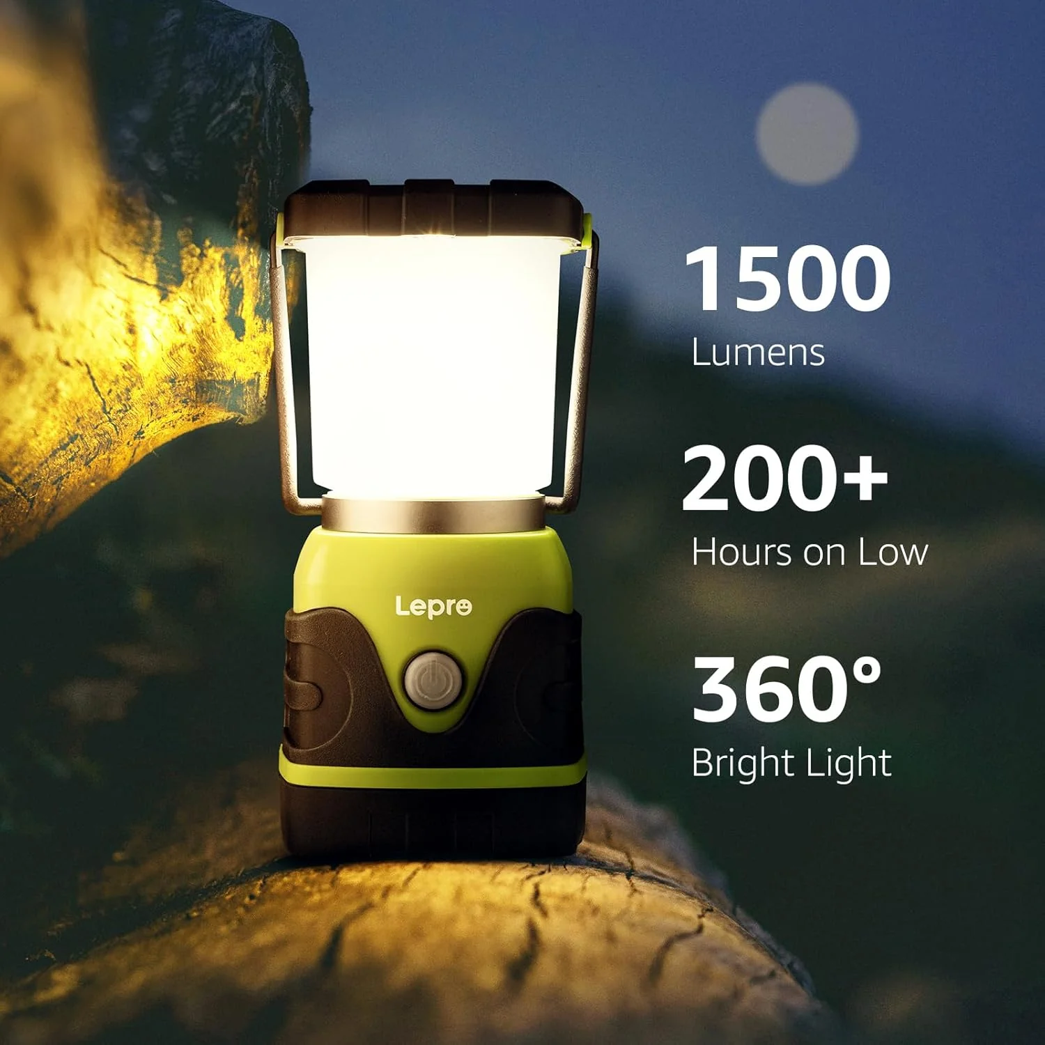 Lepro Battery Powered LED Camping Lantern (1500lm, with 4 Lighting Modes) - Image 3