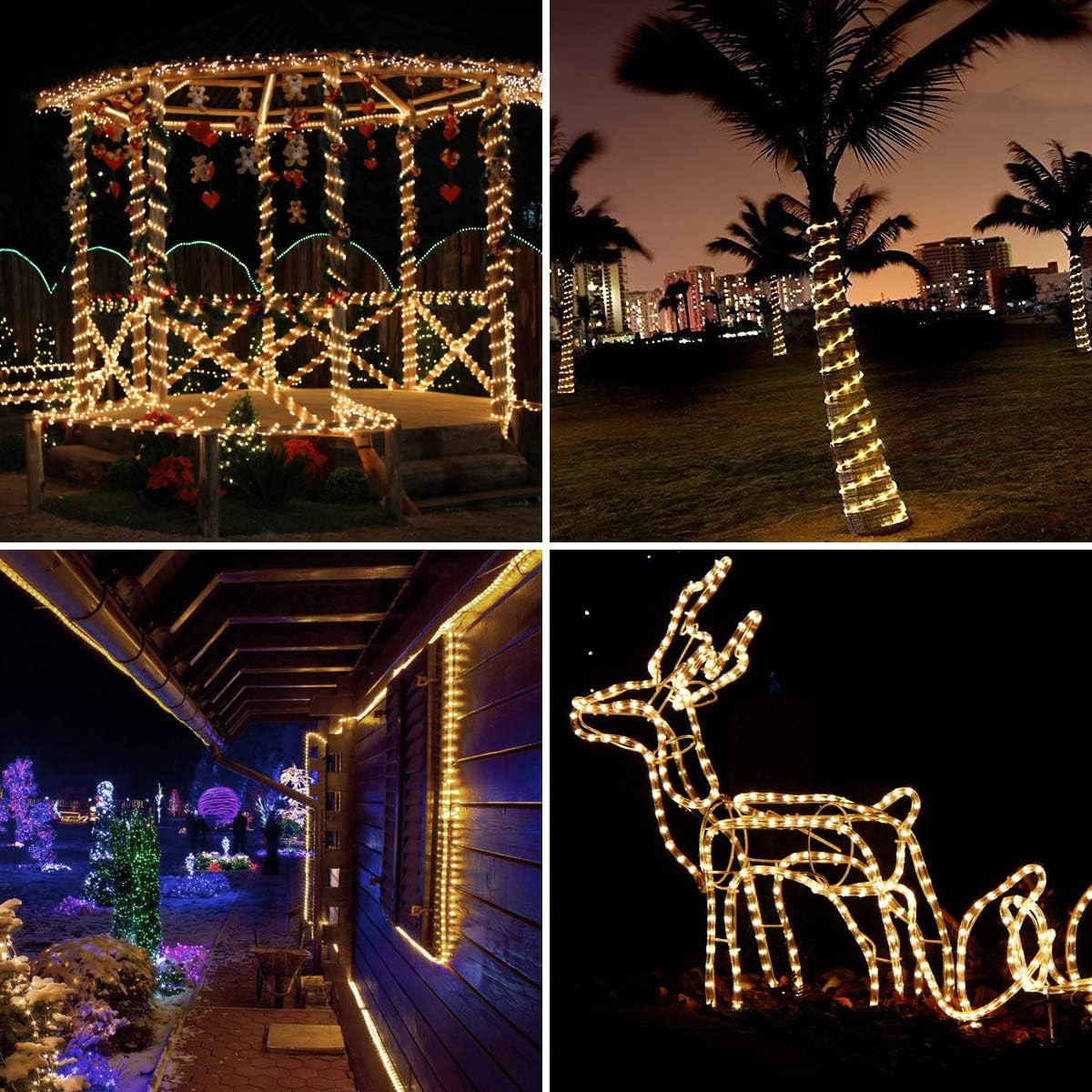 Lepro 33ft 240 LED LED Outdoor Rope Lights, 2700K Warm White - Image 6
