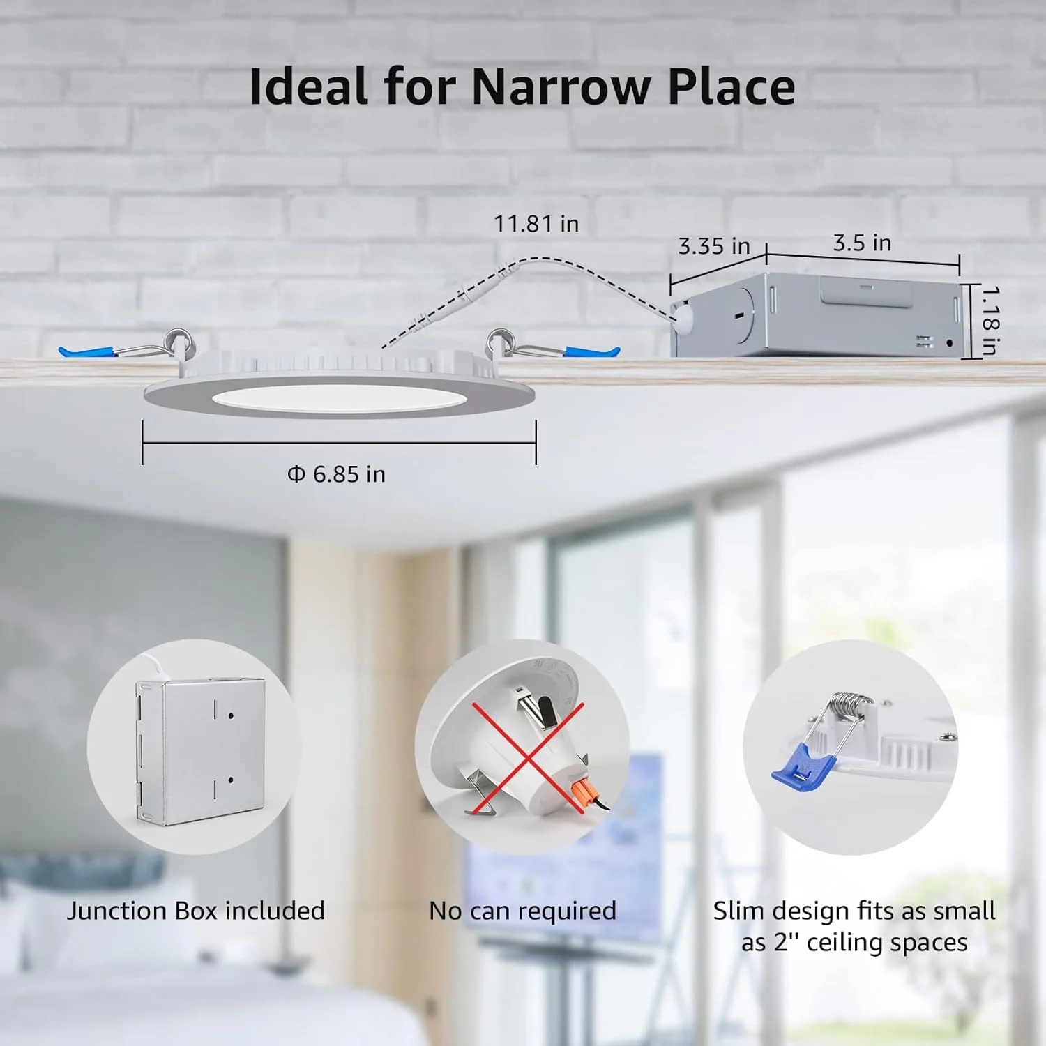Lepro 6 Inch LED Recessed Lighting - Image 4