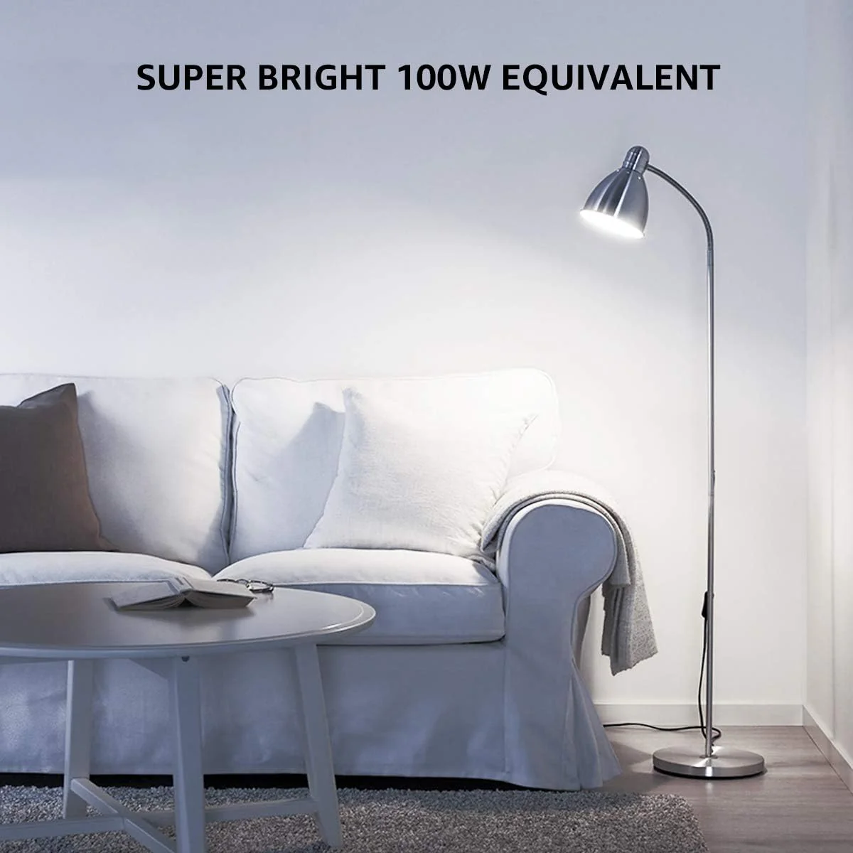 Lepro A19 LED Light Bulb, 5000K Daylight White, 1500 Lumens, E26 Medium Base, Non-Dimmable, 14W (100W Equivalent, Energy Efficiency) - Image 3