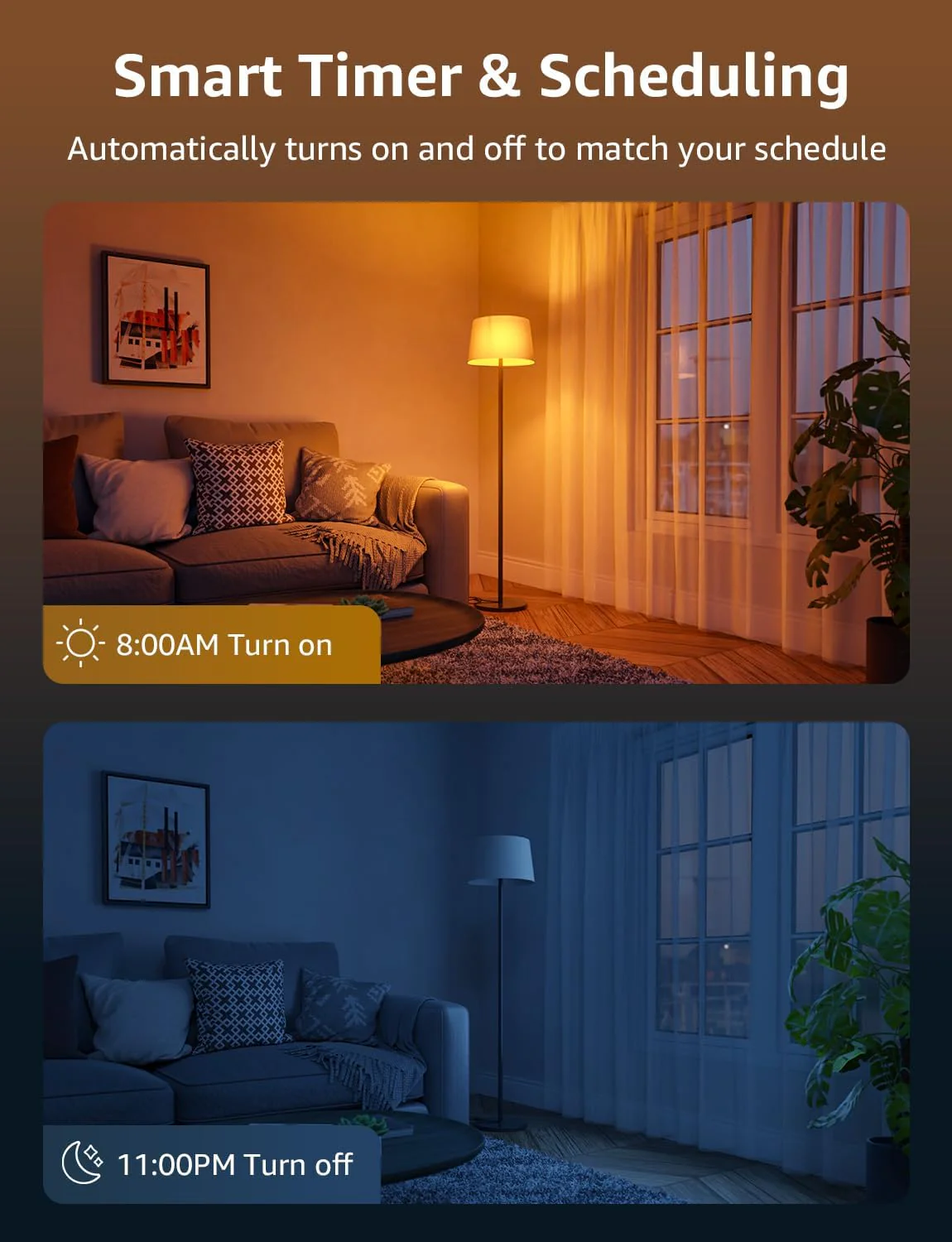 Lepro B3 AI Smart Light Bulbs - 1500LM 100W Equivalent A21 Bulb, WiFi & Bluetooth RGBWW Color Changing, Works with Alexa & Google Assistant, AI Voice Control by App, Music Sync, 2.4GHz Only - Image 8