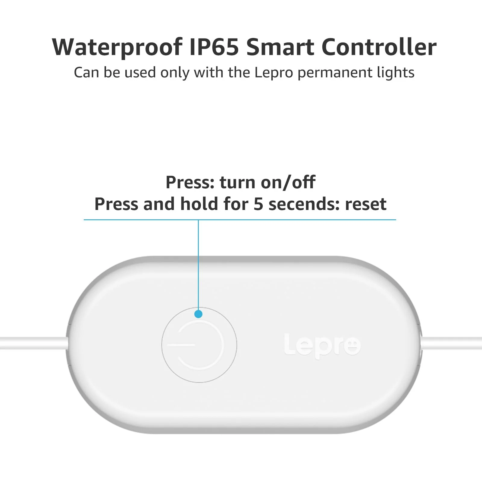 Lepro E1 Permanent Lights Accessories Only - 29V 48W AC-DC Power Supply and in-line Smart Controller Set, IP67 Waterproof Adapter with IP65 Waterproof Controller Box, NOT for Any Other Brands - Image 6