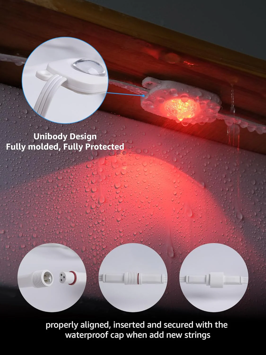 Lepro EE1 Permanent Lights Accessories Only – 25 ft EE1 Permanent Outdoor Lights Single Strand Without Adapter and in-line Controller - Image 3