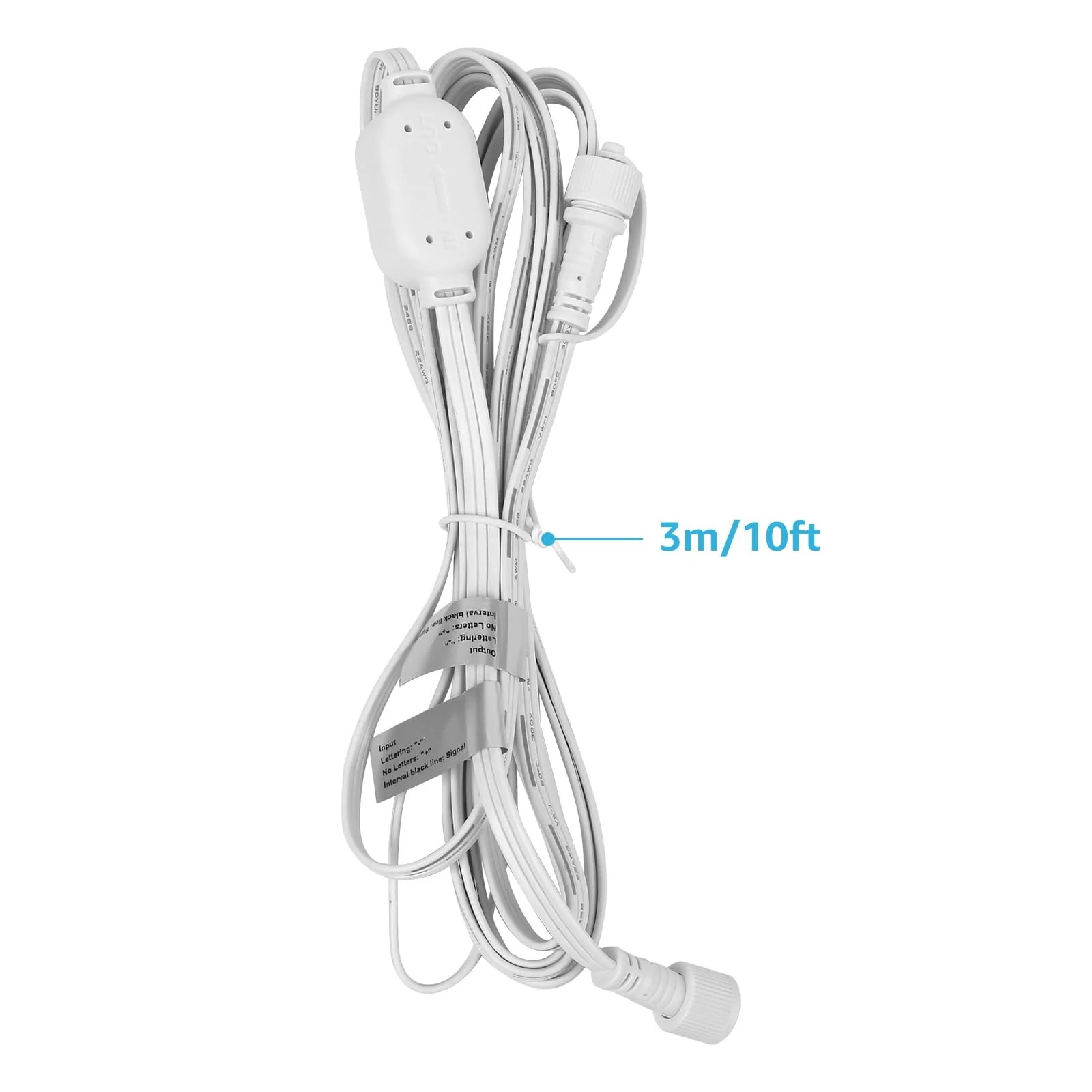 Lepro Extension Cable (10 ft) for Lepro E1 Permanent Outdoor Lights Only, 3-pin Extension Cord with Built-in Data Booster - Image 3