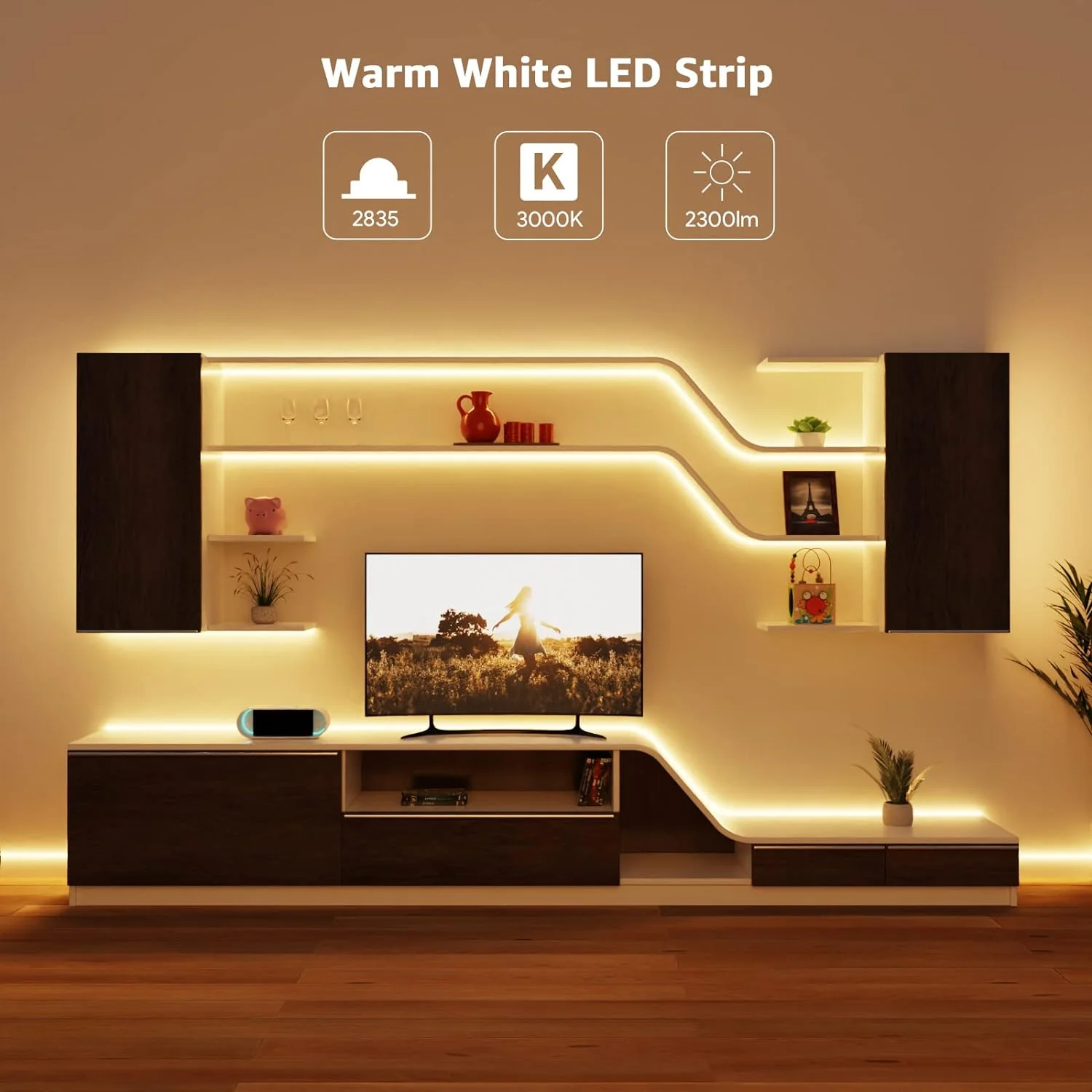Lepro Flexible LED Light Strip (Warm White, Cuttable) - Image 2