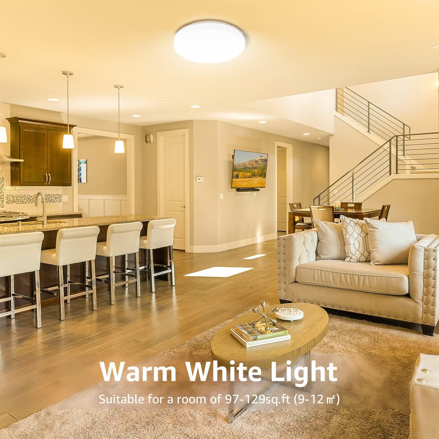 Lepro Flush Mount LED Ceiling Light Fixture - Image 5