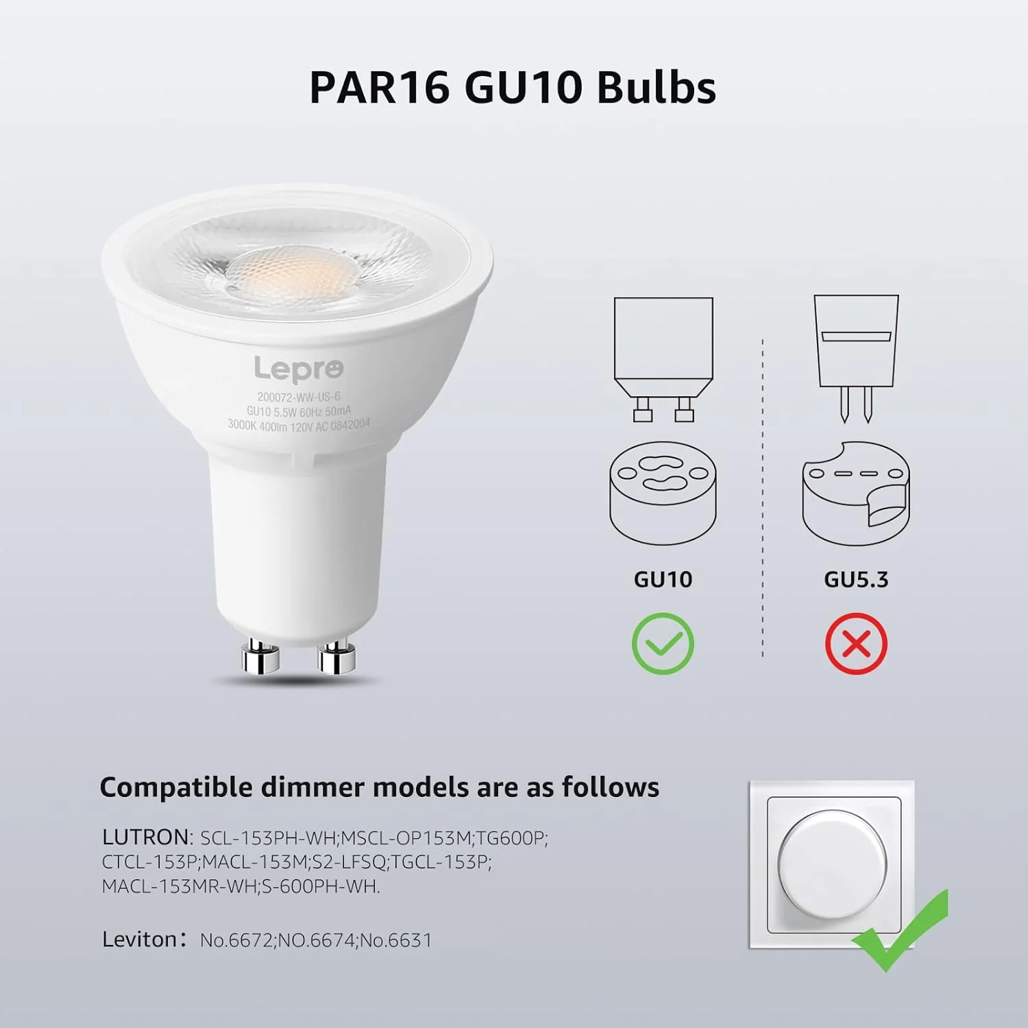 Lepro GU10 LED Bulbs Dimmable - Image 4