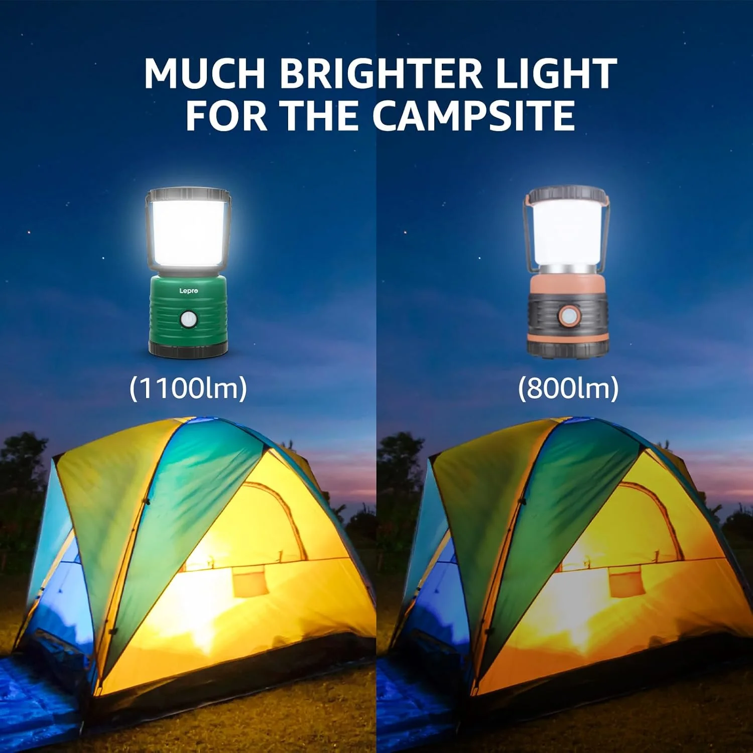 Lepro Battery Powered Camping Lantern (1500LM, Waterproof) - Image 6