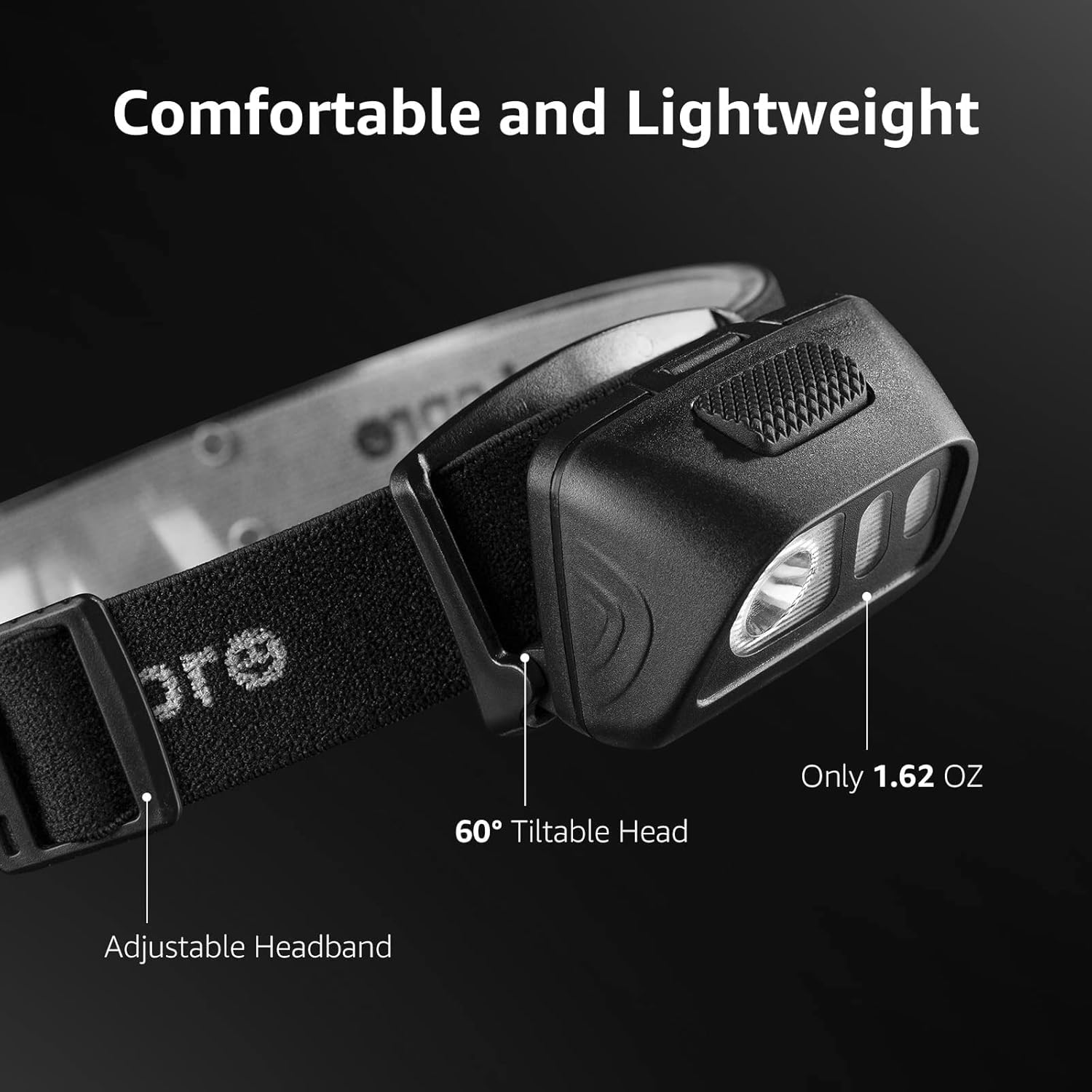 Lepro LED Headlamp Flashlights, 1500Lux Head Lamp with 6 Lighting Modes and Red Light, IPX4 Waterproof Headlamp for Camping Hiking Backpacking Fishing, Adjustable Headband Suit for Adults Kids - Image 4