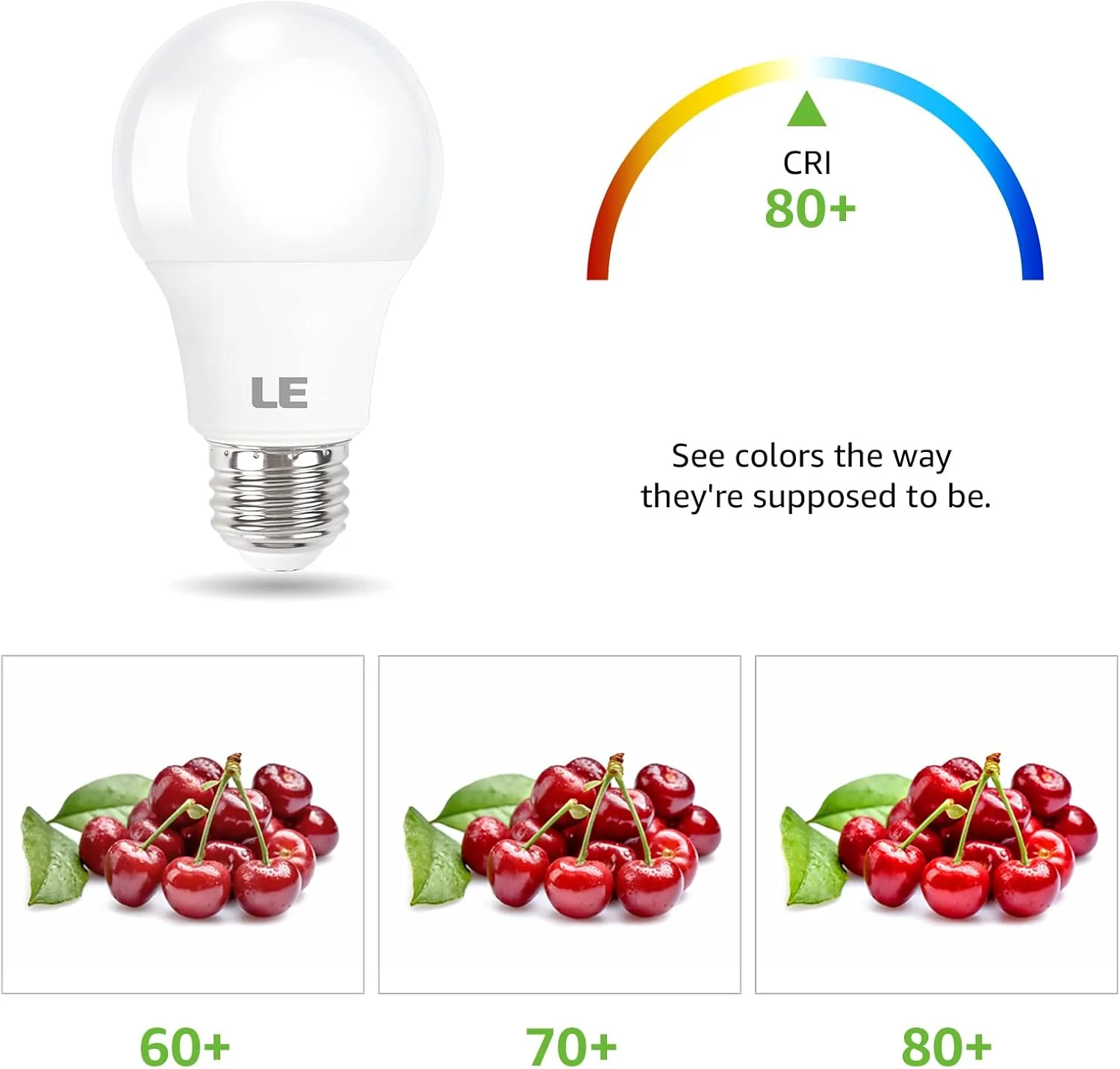 Lepro A19 LED Light Bulb, 2700K Warm White, 800 Lumens, E26 Medium Base, Non-Dimmable, 9W (60W Equivalent) - Image 5