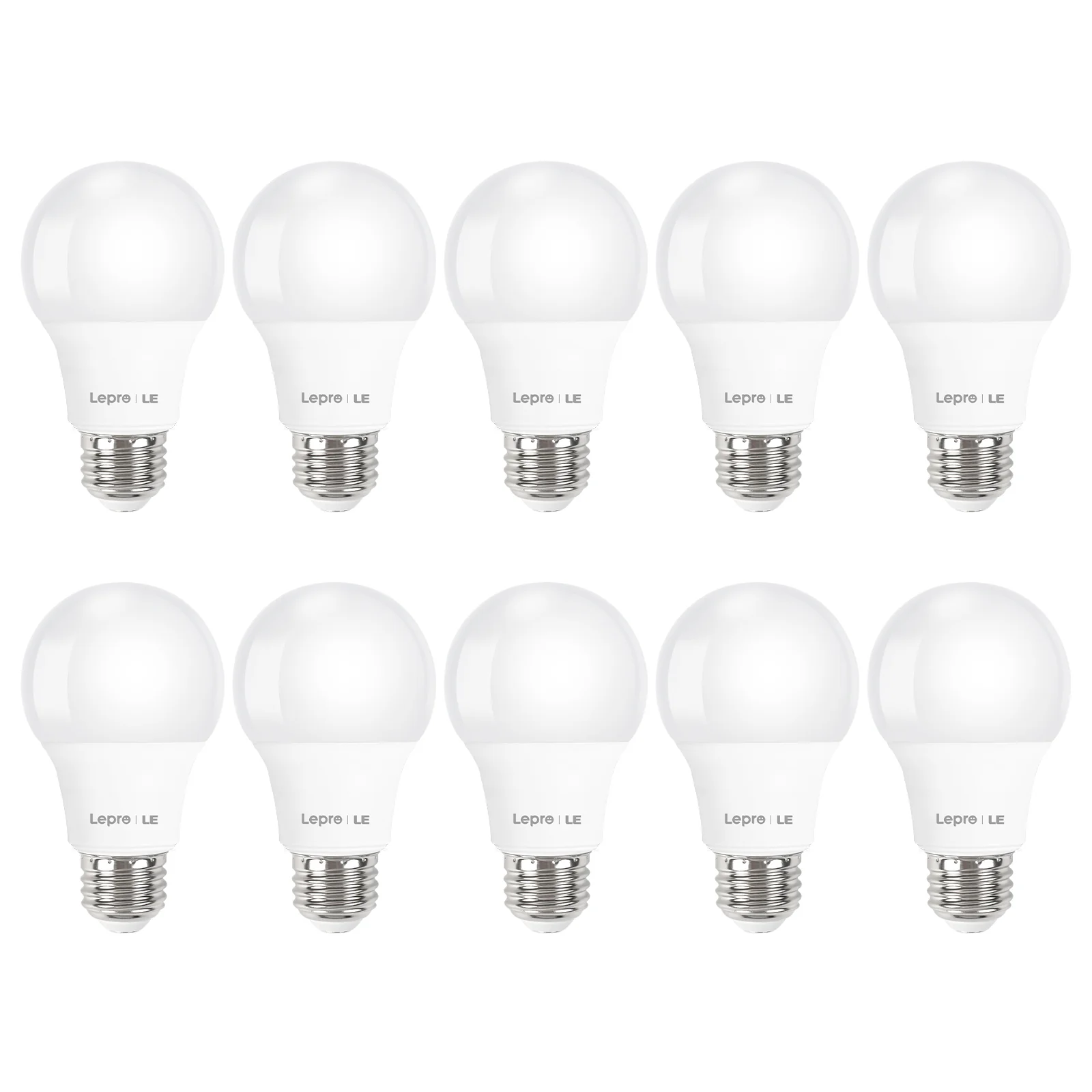 Lepro A19 LED Light Bulb, 2700K Warm White, 800 Lumens, E26 Medium Base, Non-Dimmable, 9W (60W Equivalent) - Image 9