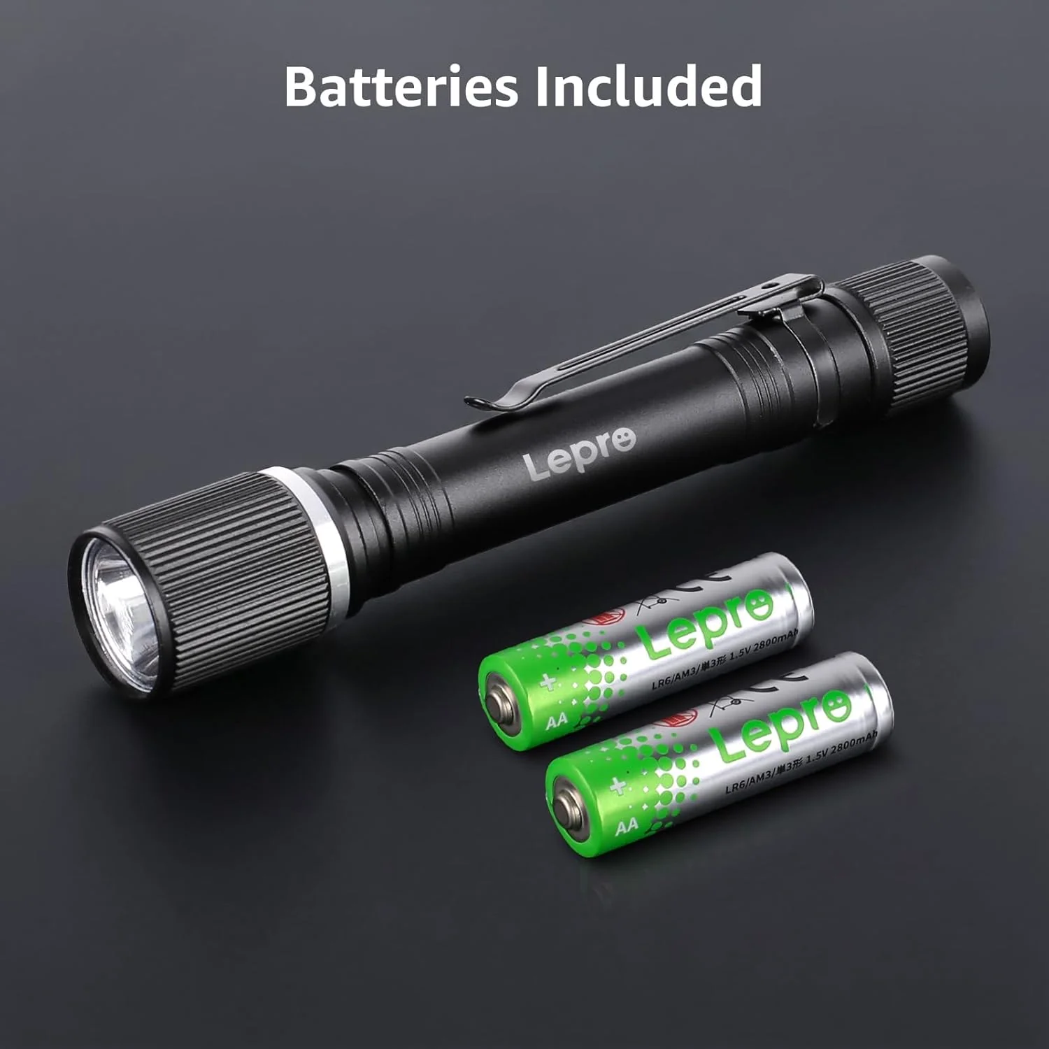 Lepro LED Mini Flashlight High Lumens with Clip, Waterproof, Energy Saving, Portable for Outdoor, Emergency, AA Batteries Included, Tactical & Camping Accessories - Image 8