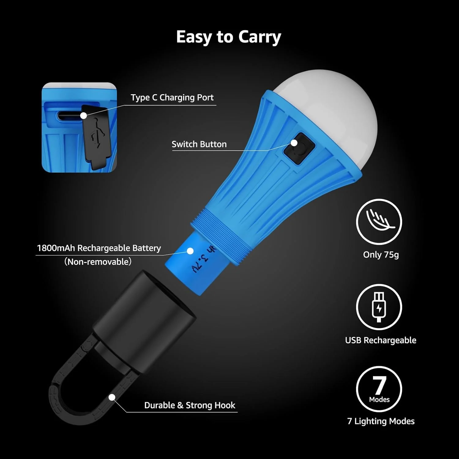 Lepro LED Rechargeable Camping Lantern (2-Pack) - Image 6
