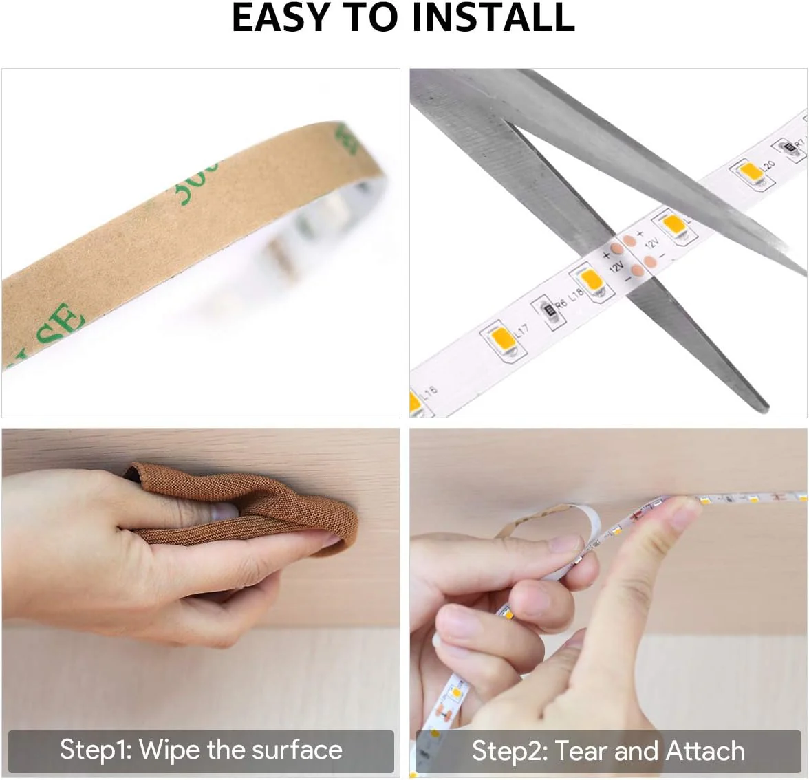 Lepro LED Strip Light (Strong 3M Adhesive, Warm White) - Image 7