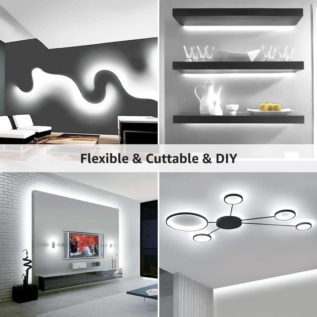 Lepro Flexible LED Light Strip (16.4ft, Daylight White, Cuttable) - Image 4