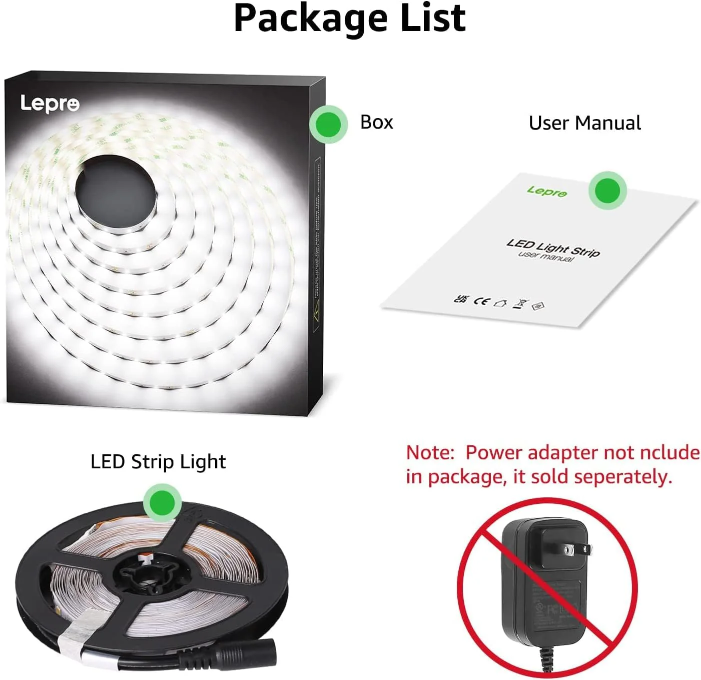 Lepro Flexible LED Light Strip (16.4ft, Daylight White, Cuttable) - Image 5