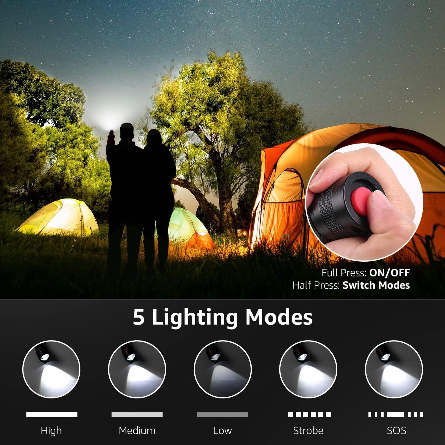 Lepro LED Tactical Flashlight (AA Battery) - Image 4