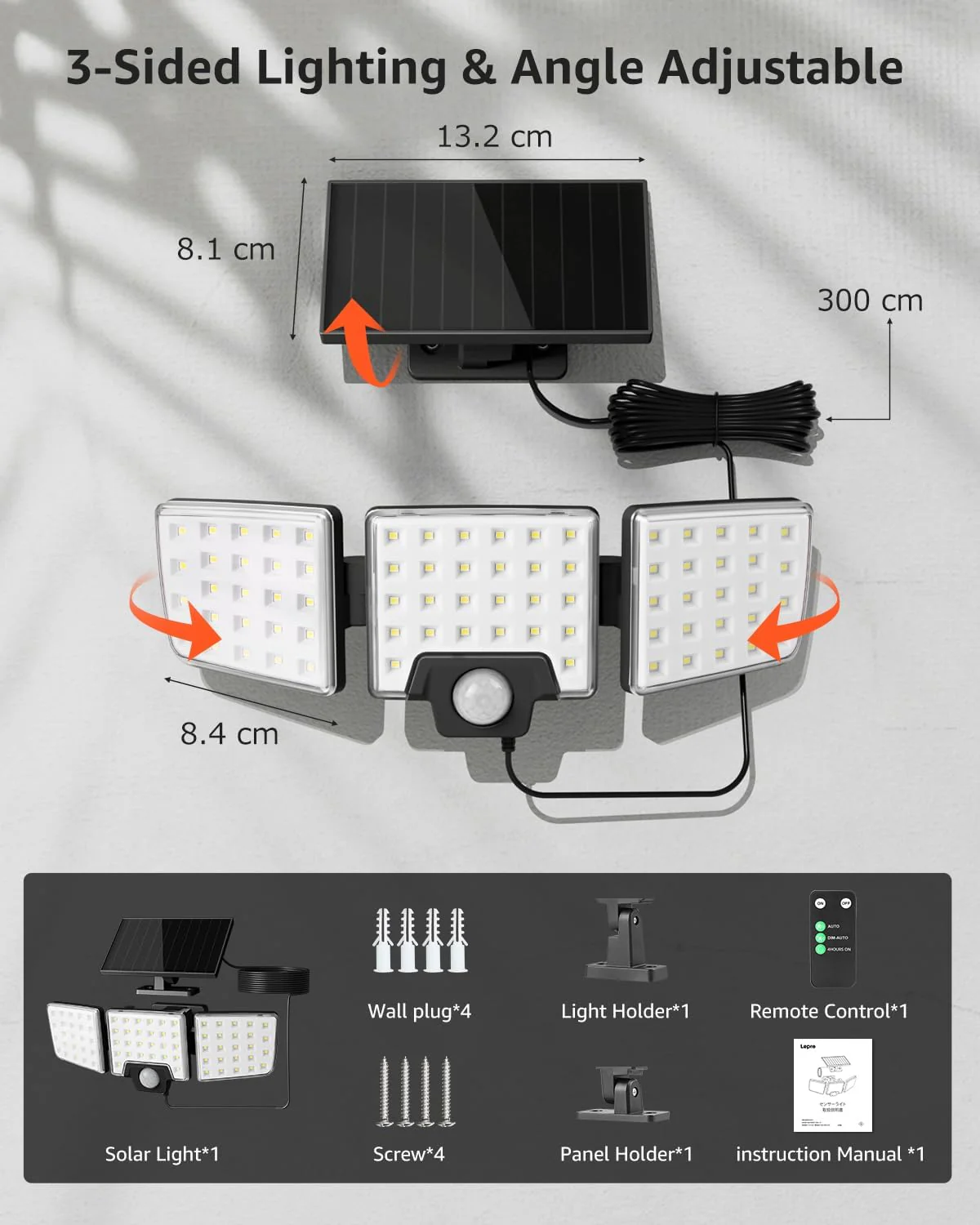 Lepro Outdoor Solar Security Lights with Motion Sensor - Image 7