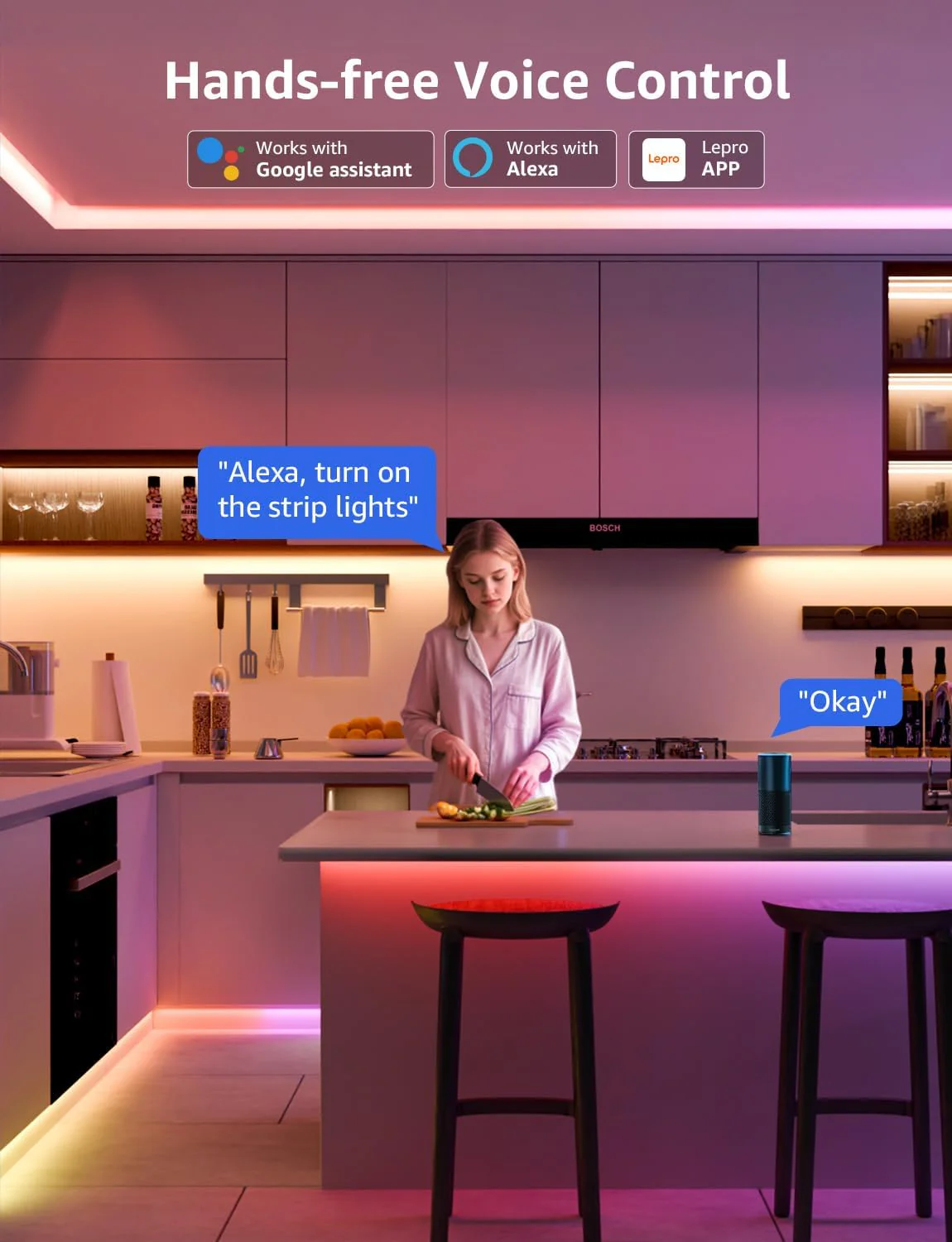 Lepro S2 Smart LED Strip Lights with AI Features (Dynamic RGB+Warm White+Daylight White) - Image 5