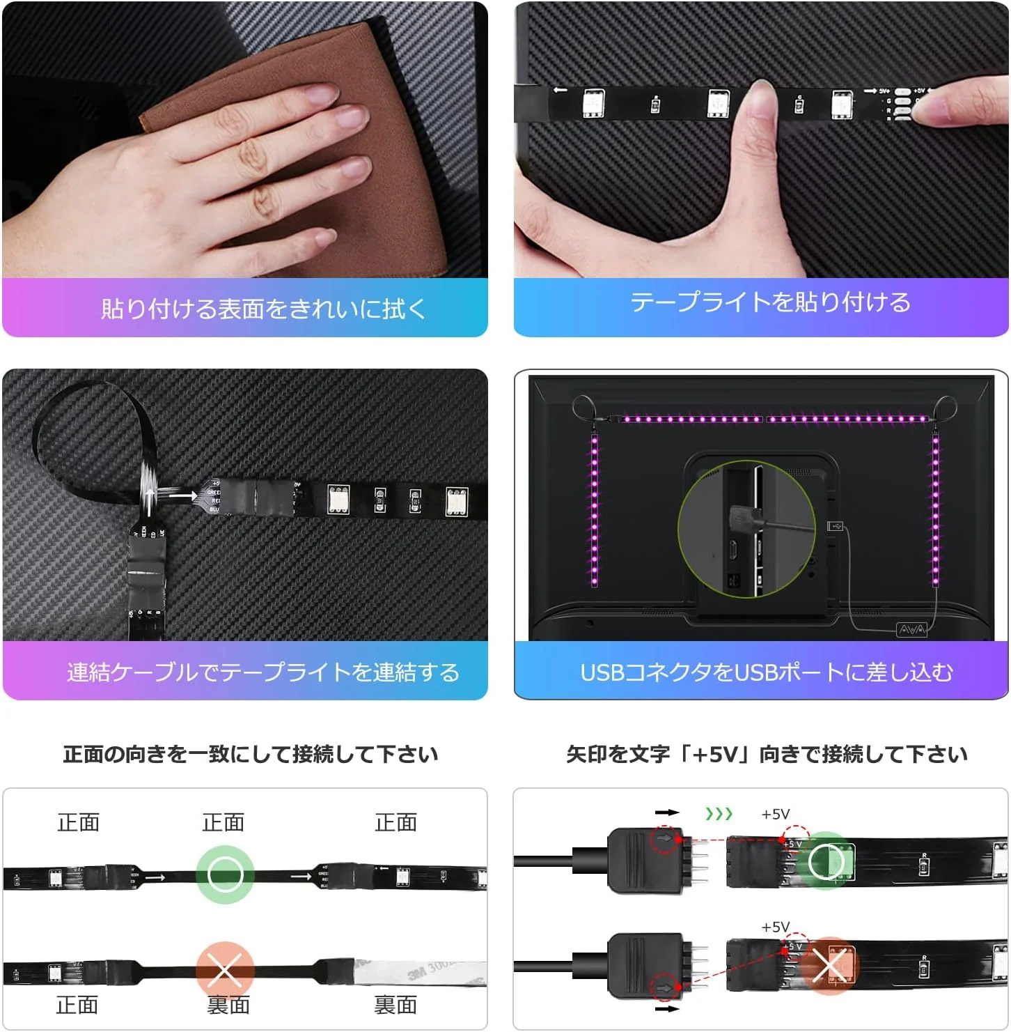 Lepro Smart Wifi RGB TV LED Strip Lights-6.5ft - Image 5