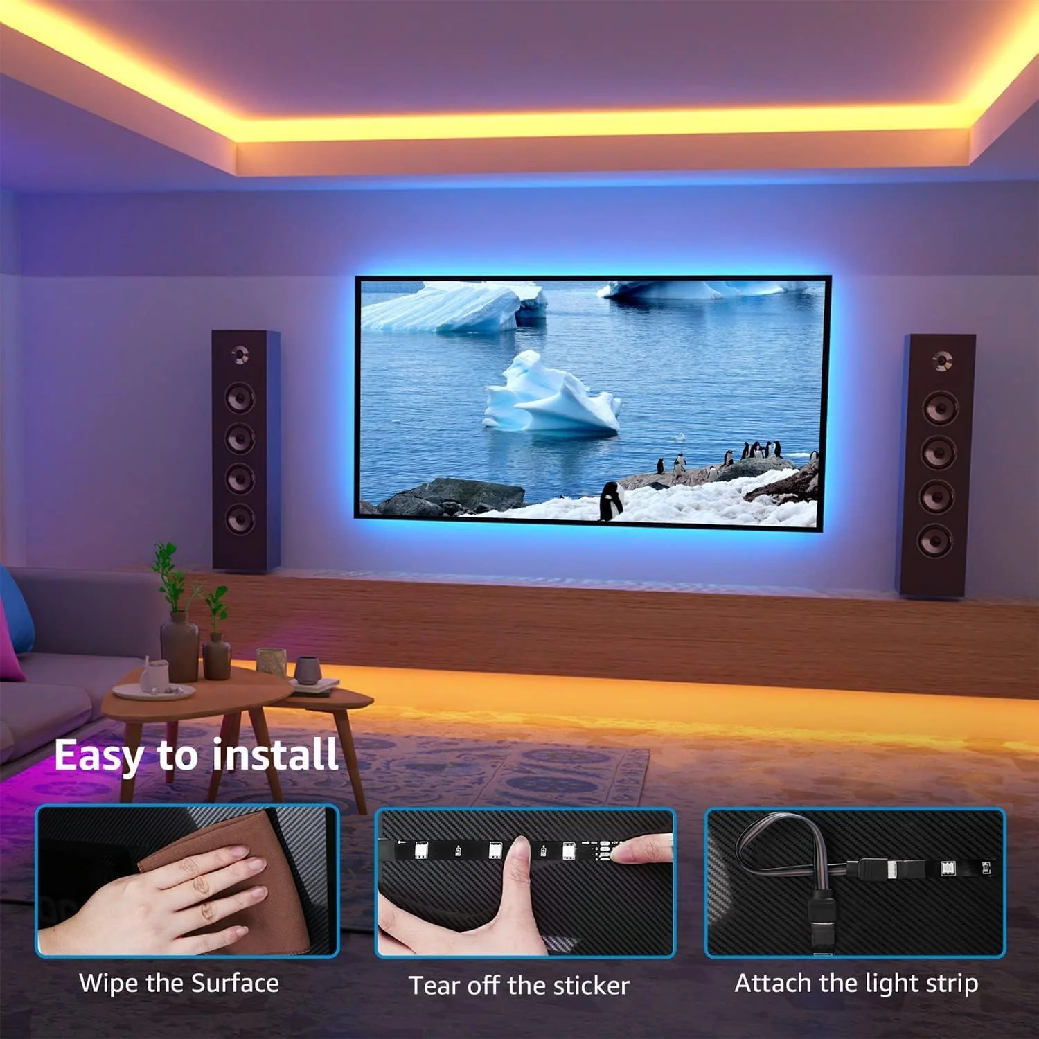 Lepro Smart Wifi RGB TV LED Strip Lights-6.5ft - Image 8