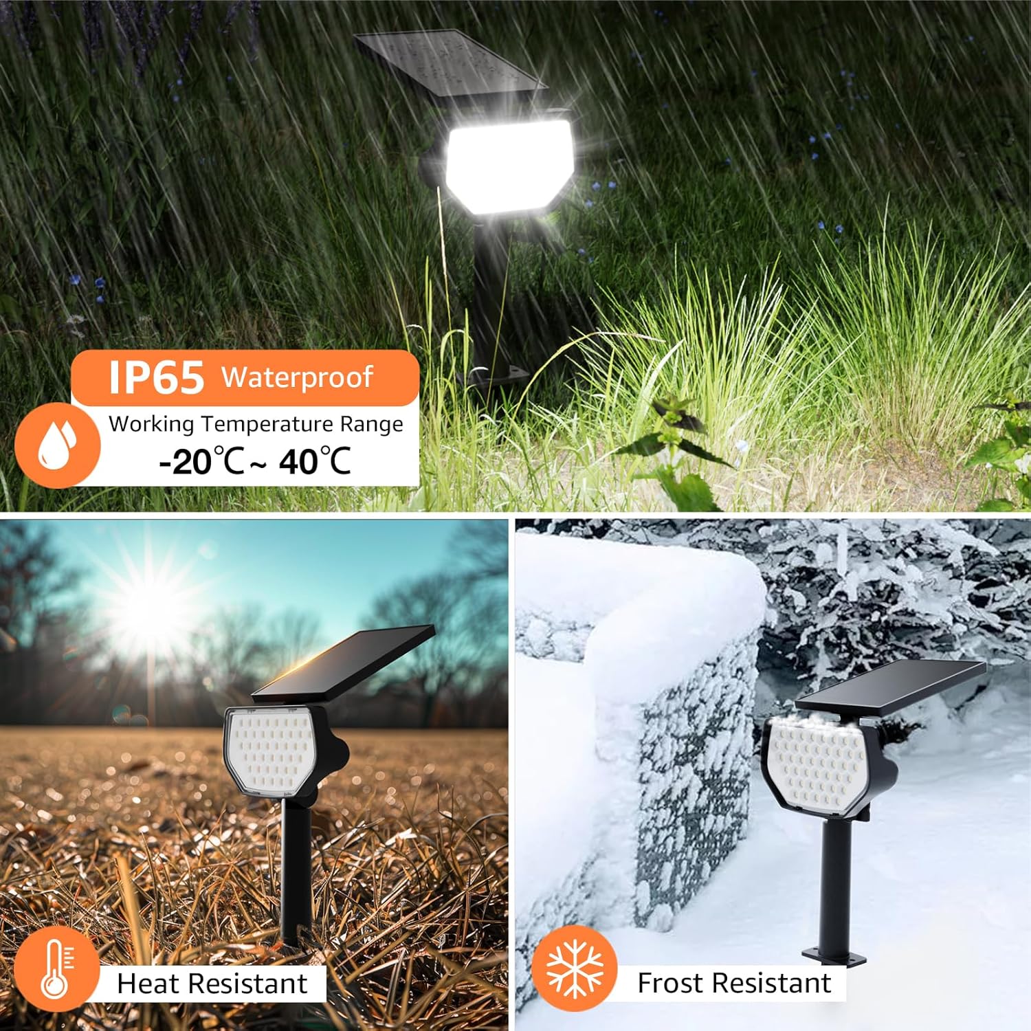 Lepro Solar Decorative Spot Lights, Cool White Modern Accent Lights for Garden & Landscape - Image 4