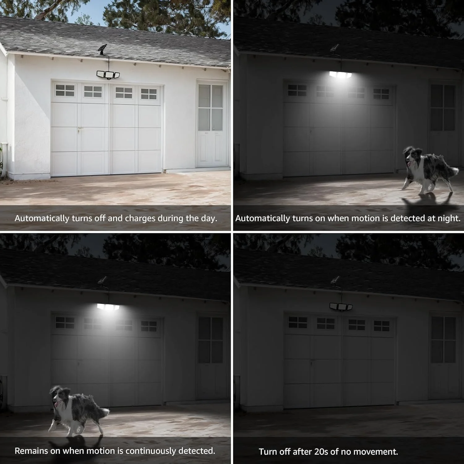 Lepro Solar Motion Sensor Flood Lights with Separate Solar Panel - 1000LM - Image 7