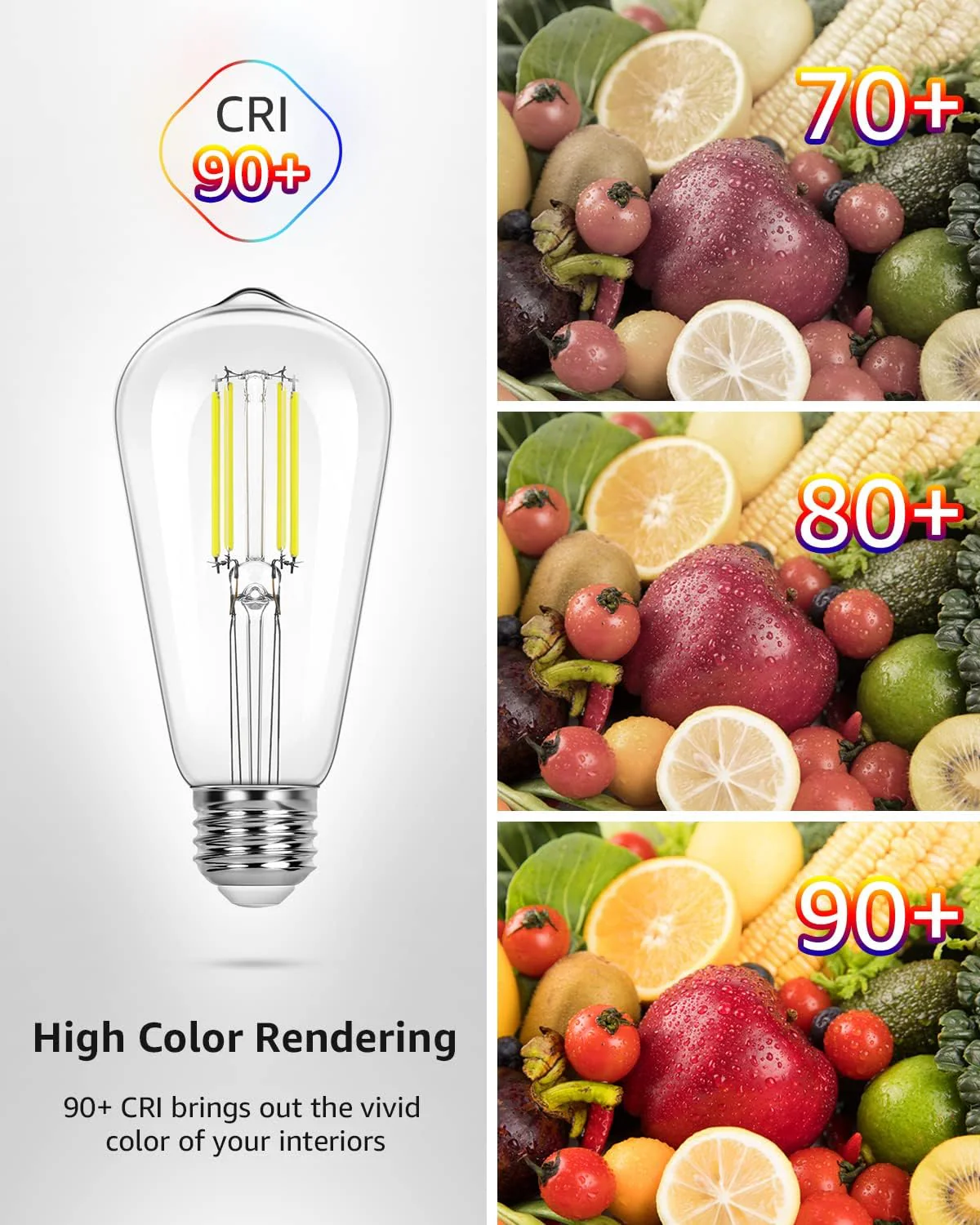 Lepro ST19 Vintage Edison LED Bulbs, Dimmable, E26 Base, 8W (60W Equivalent), 800 Lumens, 4000K Cool White, Clear Glass - Image 8