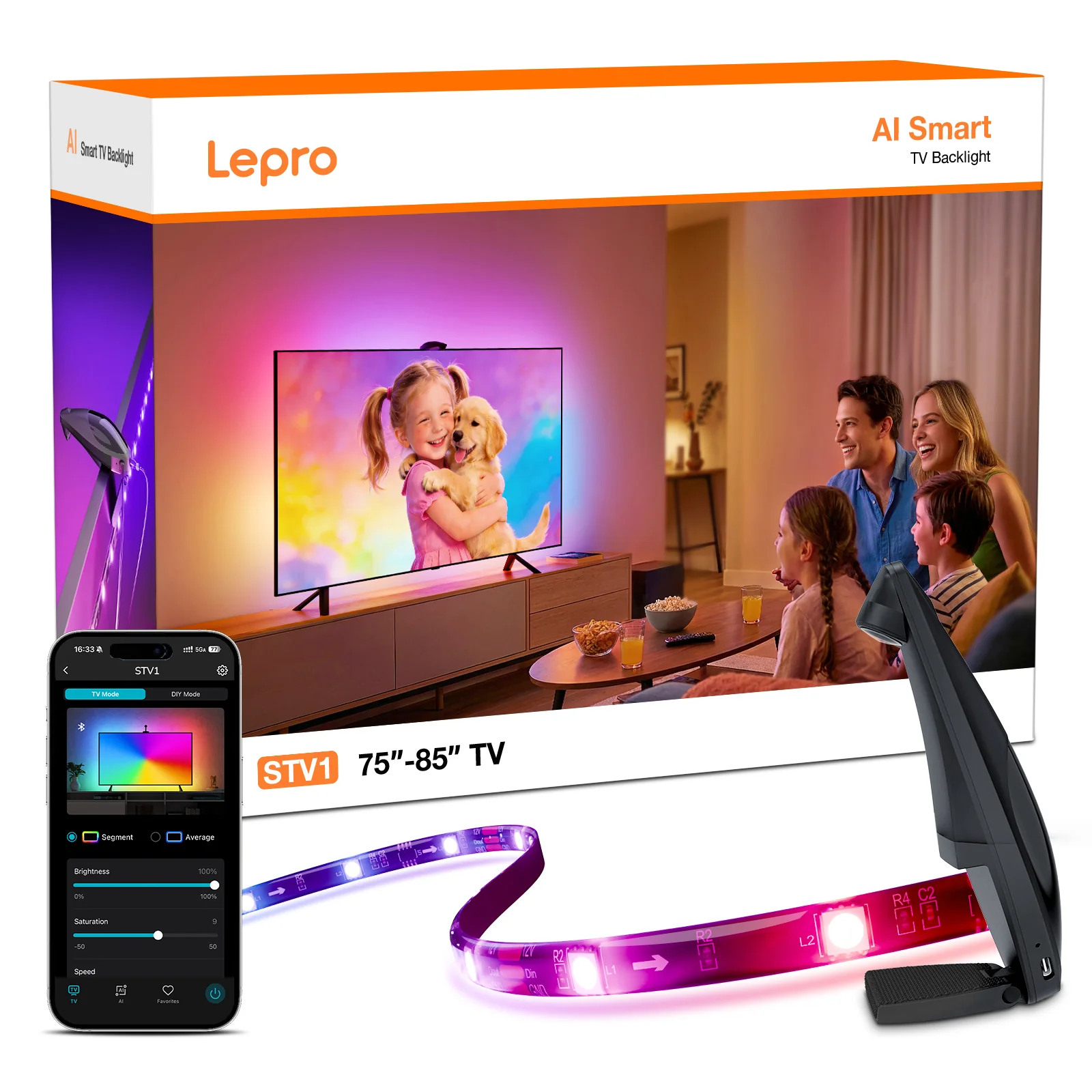 Lepro STV1 AI-Powered Smart TV Backlight with LightIMS™ Real-Time Color Sync - Image 12