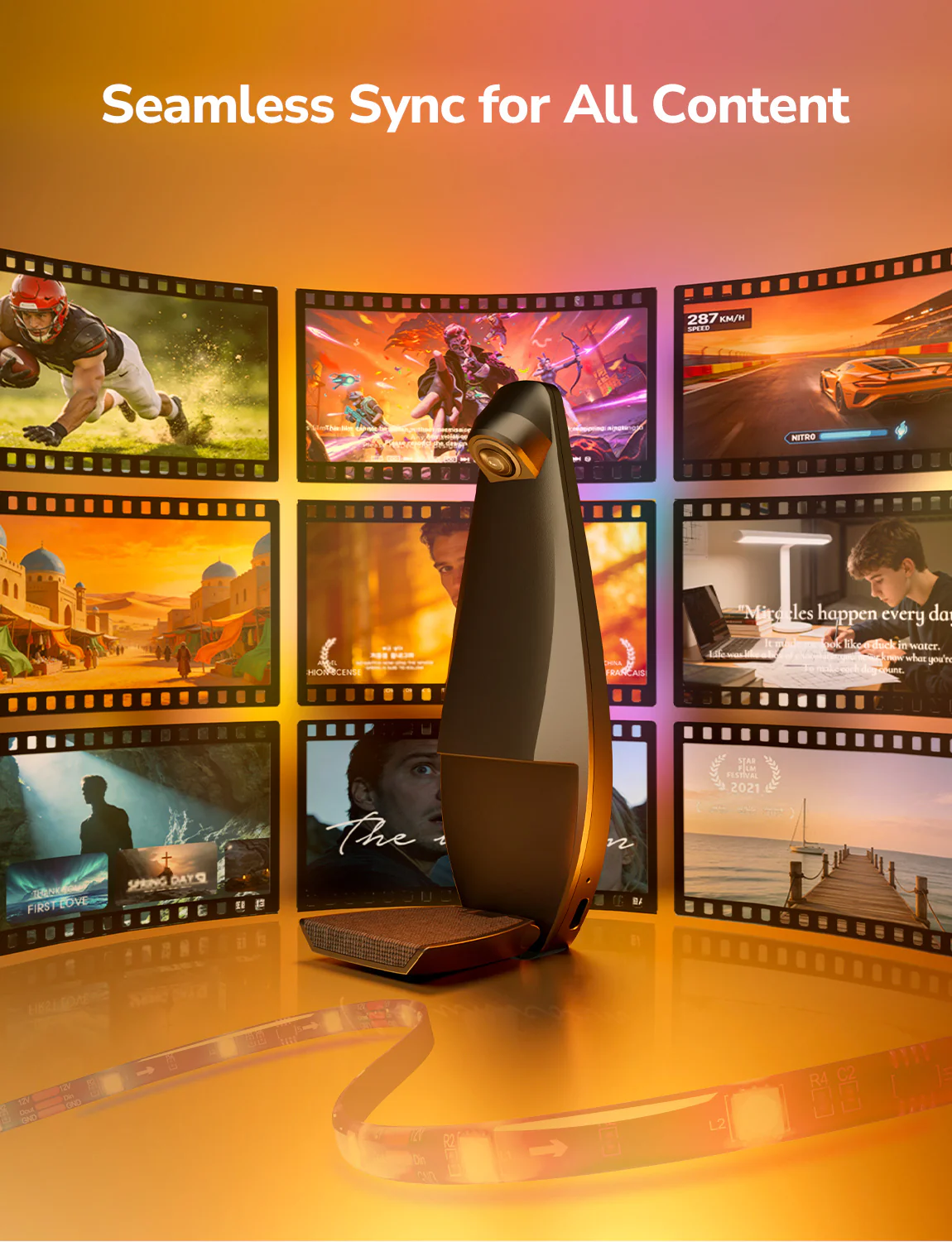 Lepro STV1 AI-Powered Smart TV Backlight with LightIMS™ Real-Time Color Sync - Image 9