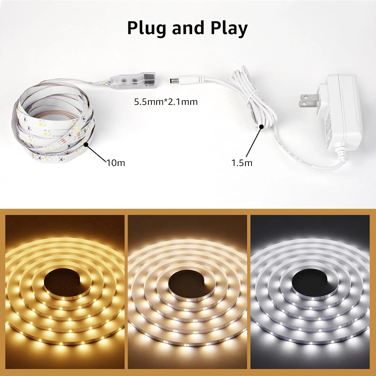 Lepro Tunable White LED Strip Lights (32.8ft, Dimmable) - Image 7