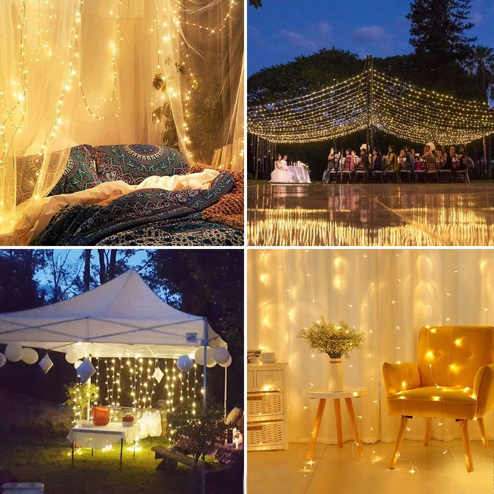 Lepro Warm White Dimmable Curtain Lights 9.8*9.8ft - Image 6