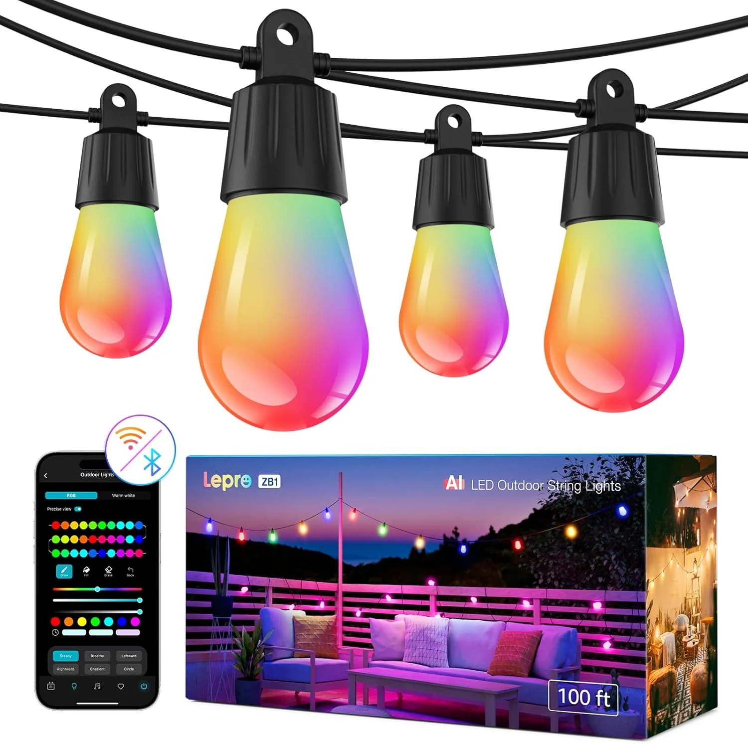 Lepro ZB1 AI-Powered Smart Outdoor String Lights - Image 9